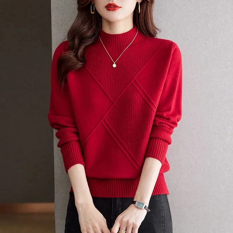 Cosy knit ribbed jumper for women | Everett -6