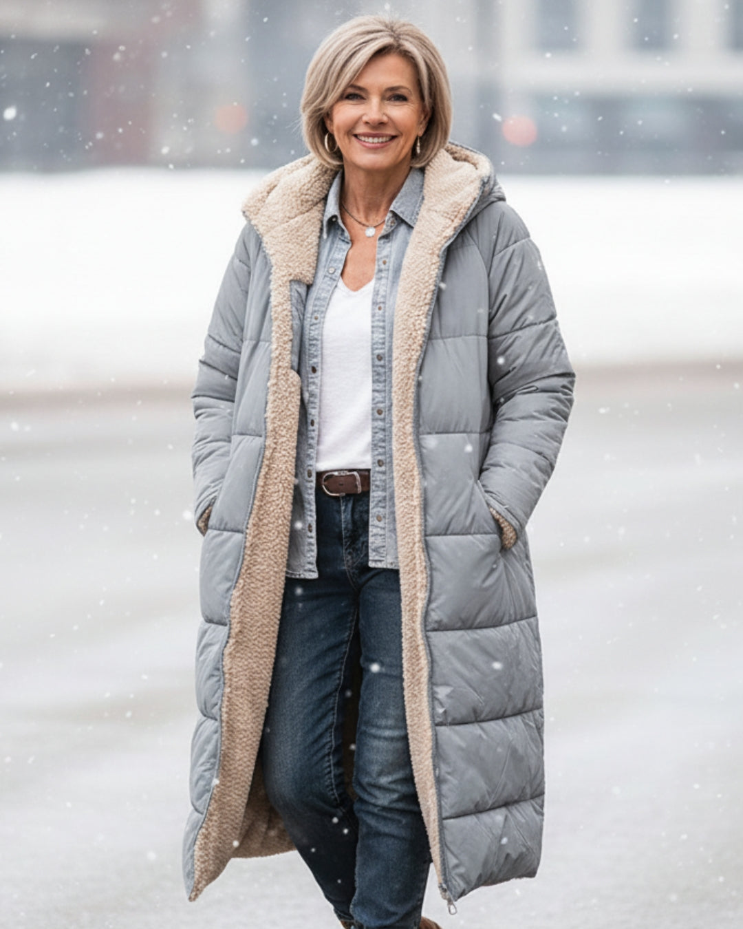 Elegant tailored insulated coat for women | Eleanor -14