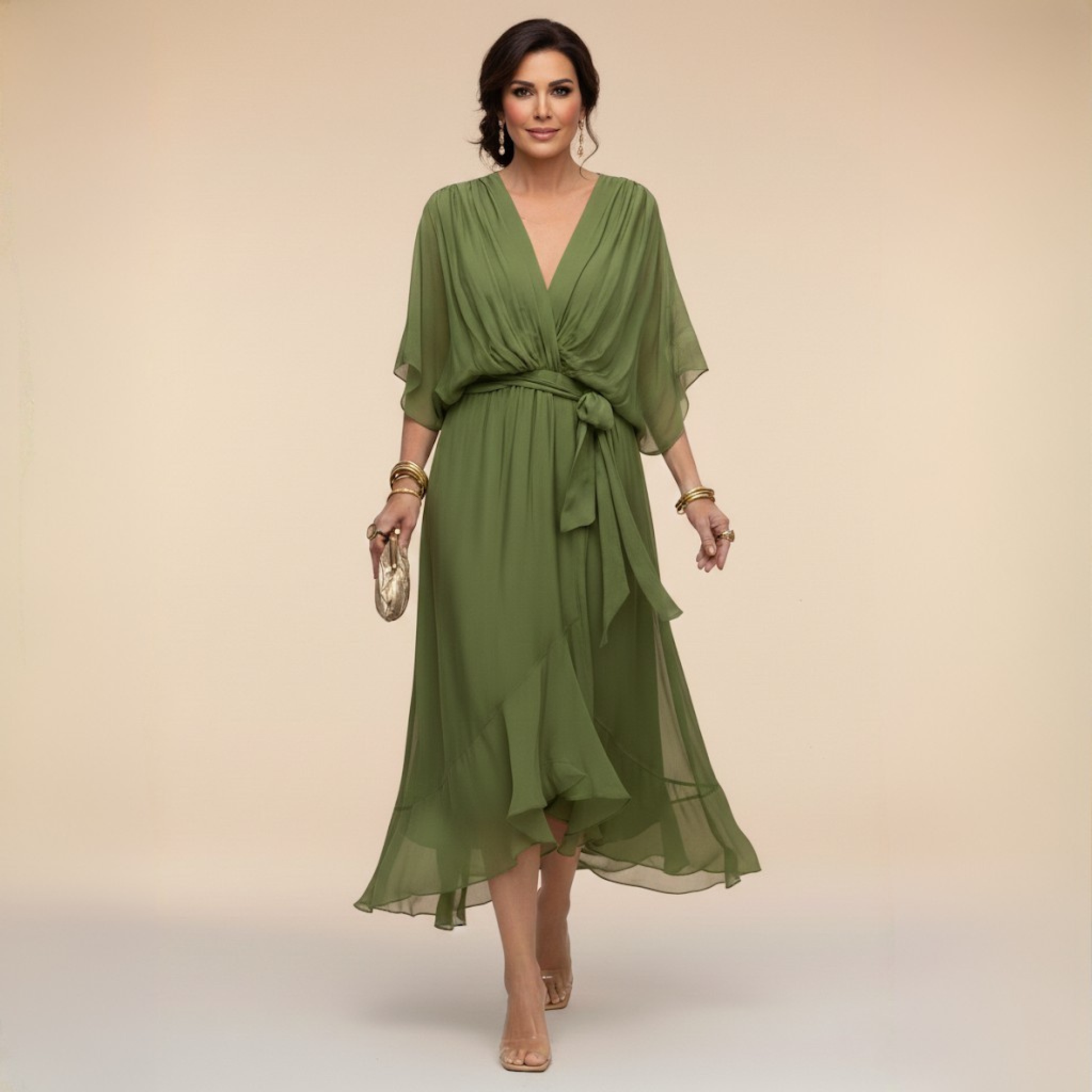 Classic flowy everyday dress for women | Arabella -1