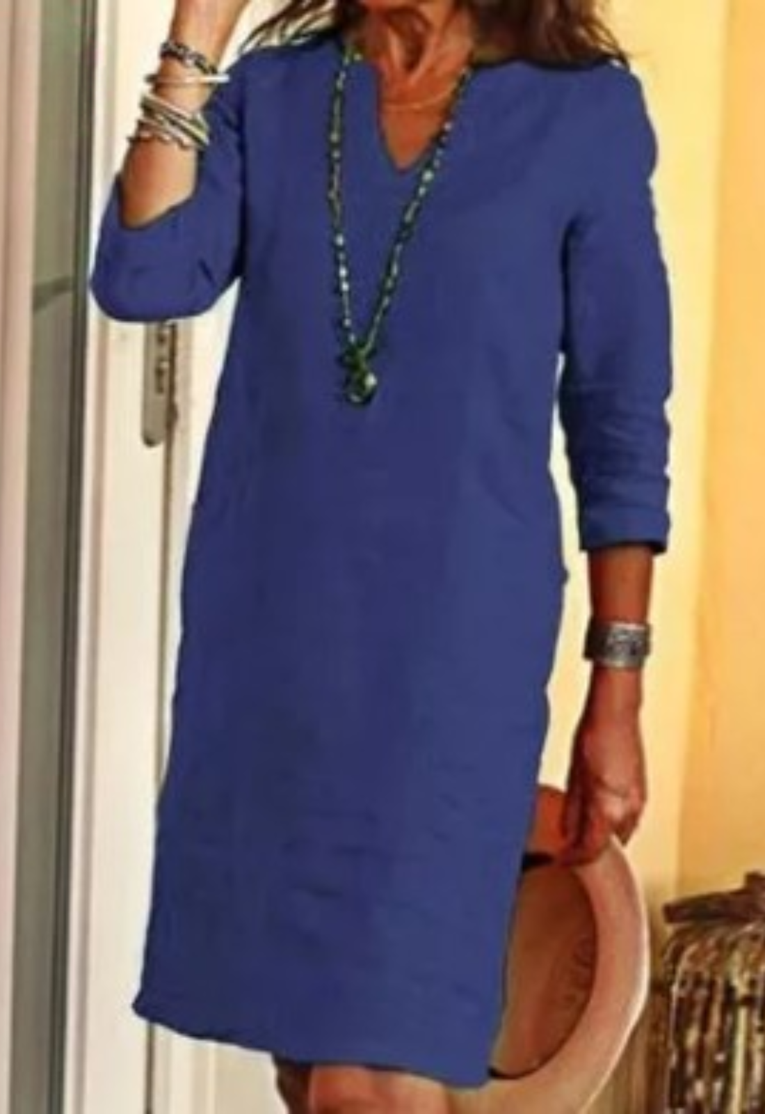 Classic flowy everyday dress for women | Elvy -5