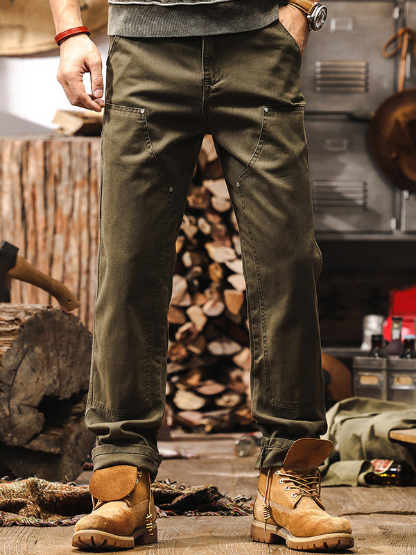 Classic utility relaxed cargo trousers for men | Ridge -1