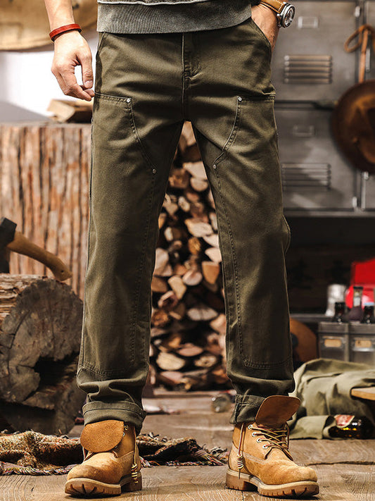 Classic utility relaxed cargo trousers for men | Ridge -1