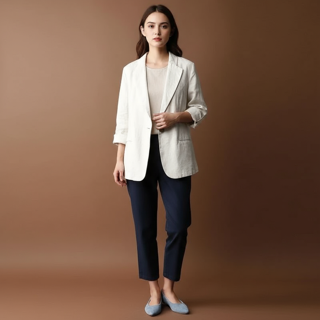 Smart fitted structured blazer for women | Alena -3