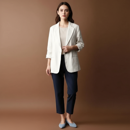 Smart fitted structured blazer for women | Alena -3