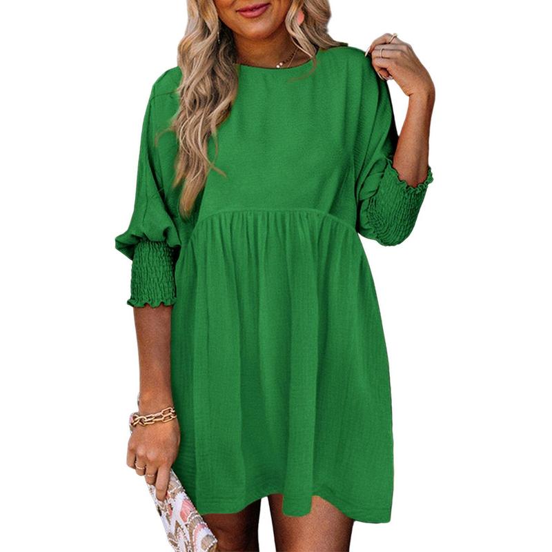 Classic elegant relaxed mini dress for women | MIRASOL -11