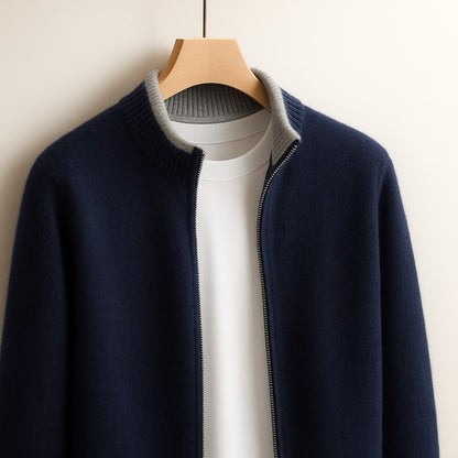 Classic soft ribbed cardigan for men | Alessio -6