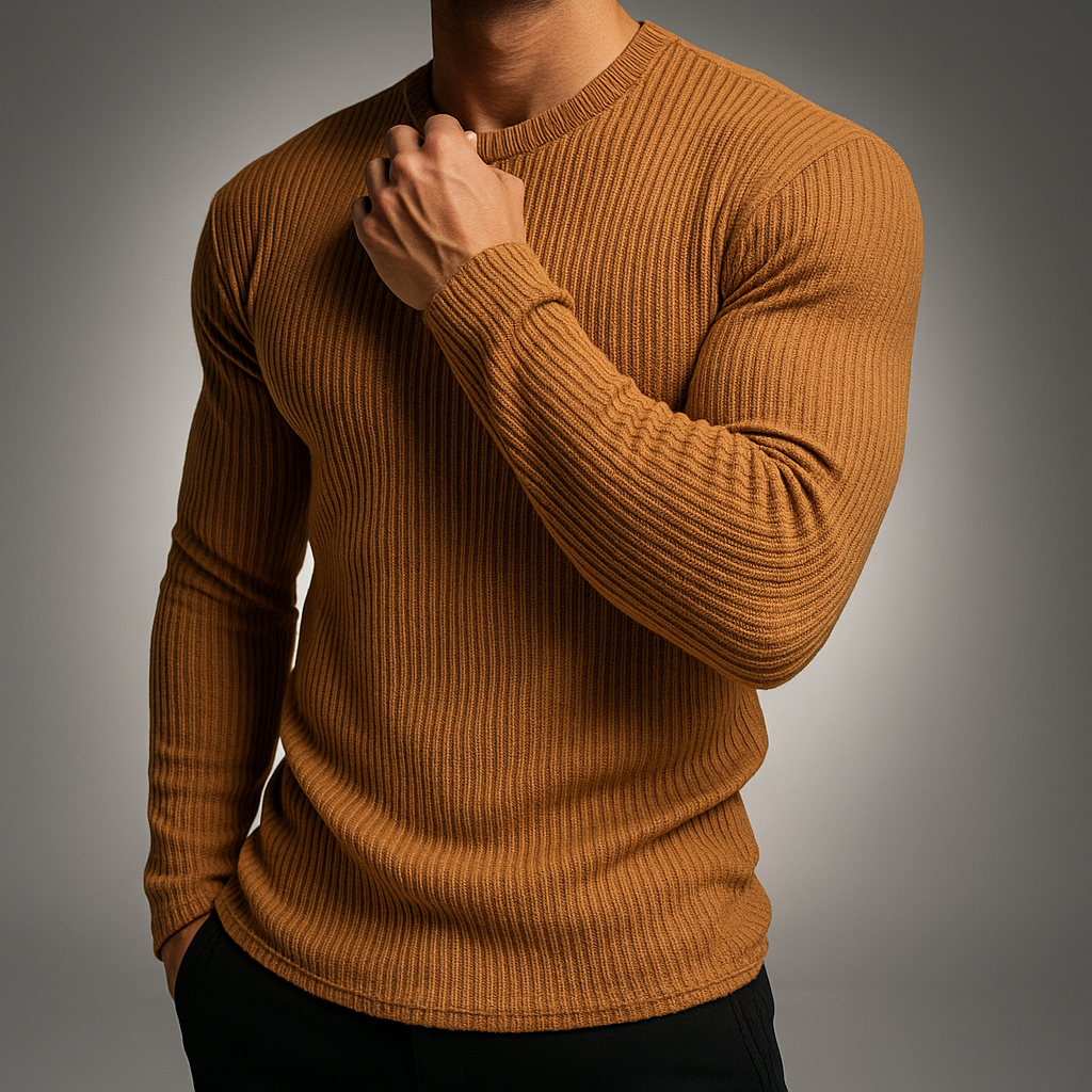 Cosy knit ribbed jumper for men | Derrickson -1