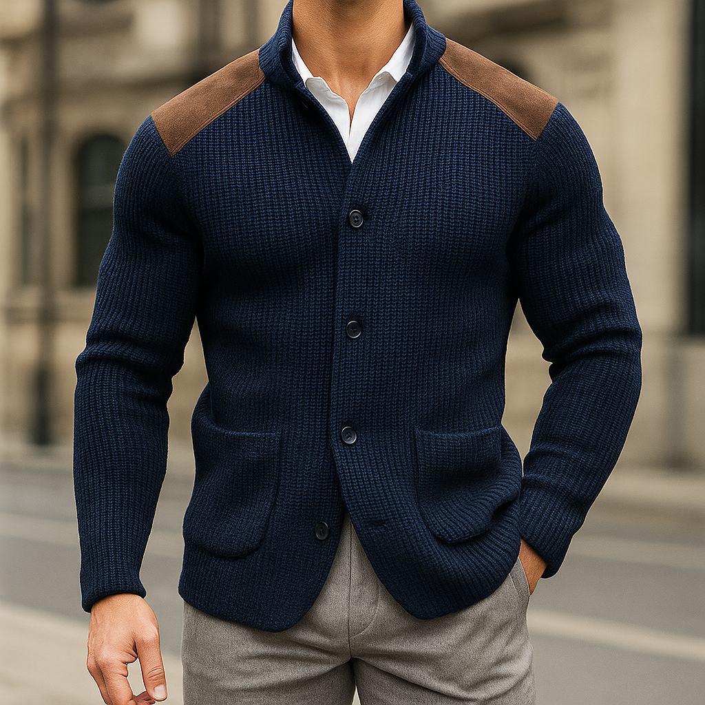 Tailored fitted structured blazer for men | Davenport -4
