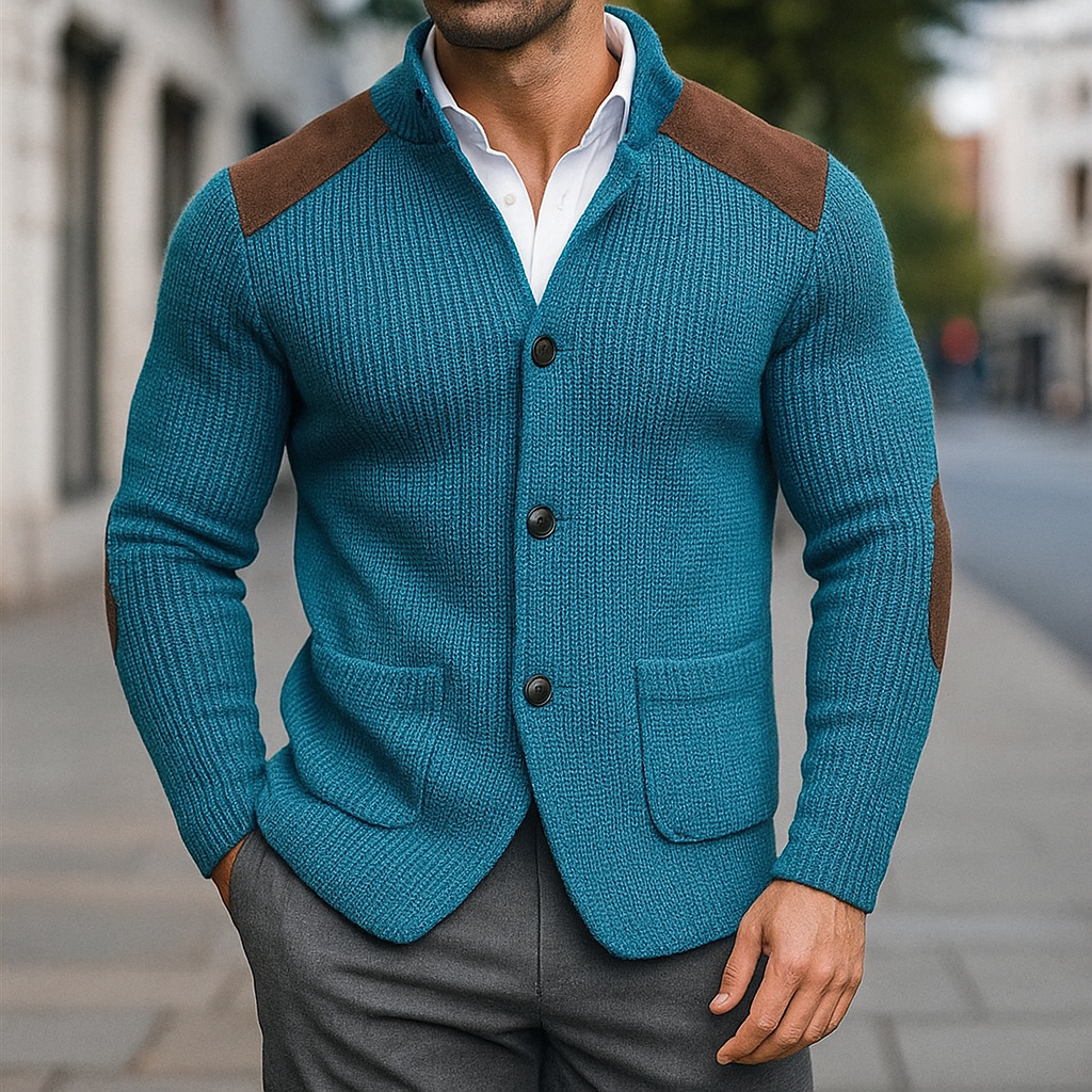 Tailored fitted structured blazer for men | Davenport -7