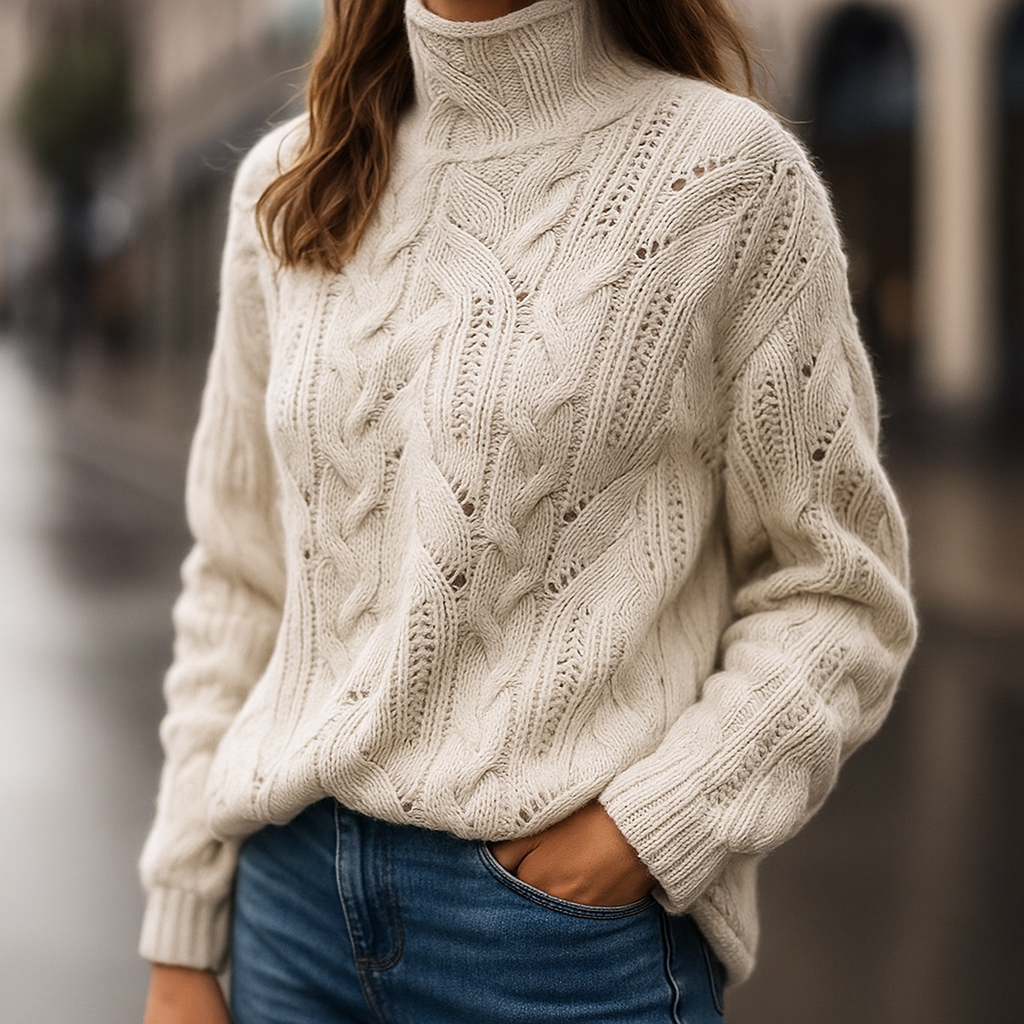 Soft relaxed knit jumper for women | Alora -2