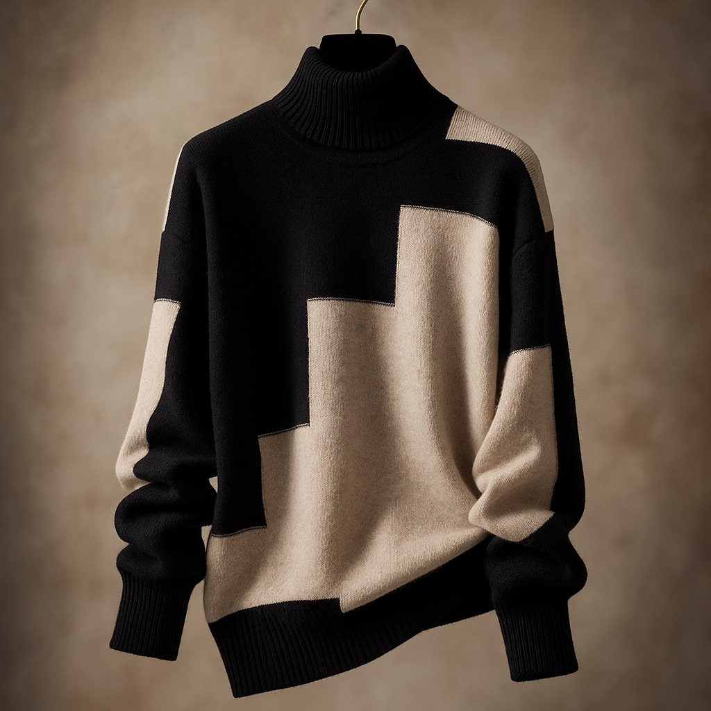 Classic knit ribbed jumper for men | Alessia -2