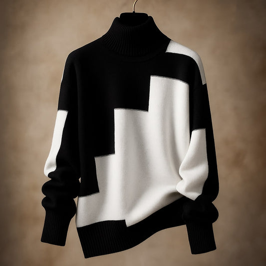 Classic knit ribbed jumper for men | Alessia -1