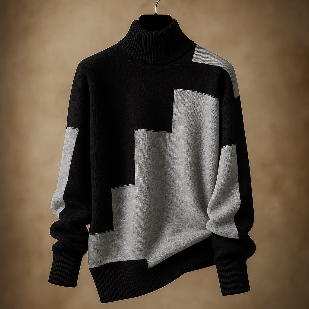 Classic knit ribbed jumper for men | Alessia -3