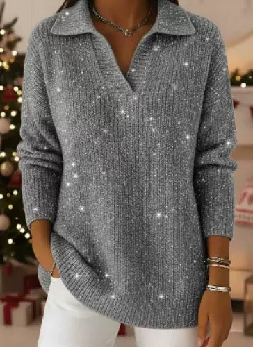 Soft relaxed ribbed jumper for women | Léonie -11