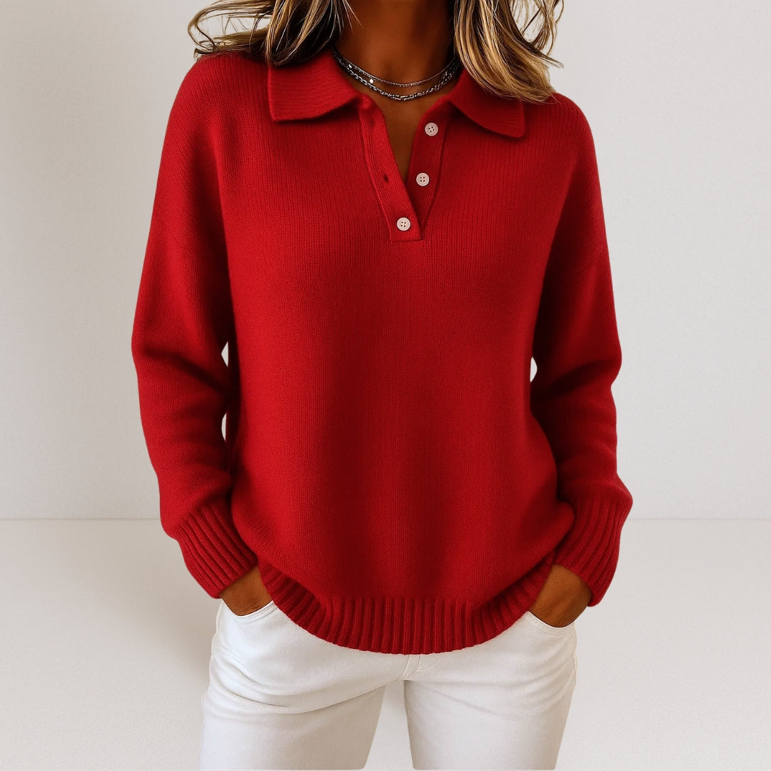 Classic relaxed knit jumper for women | Juliette -3