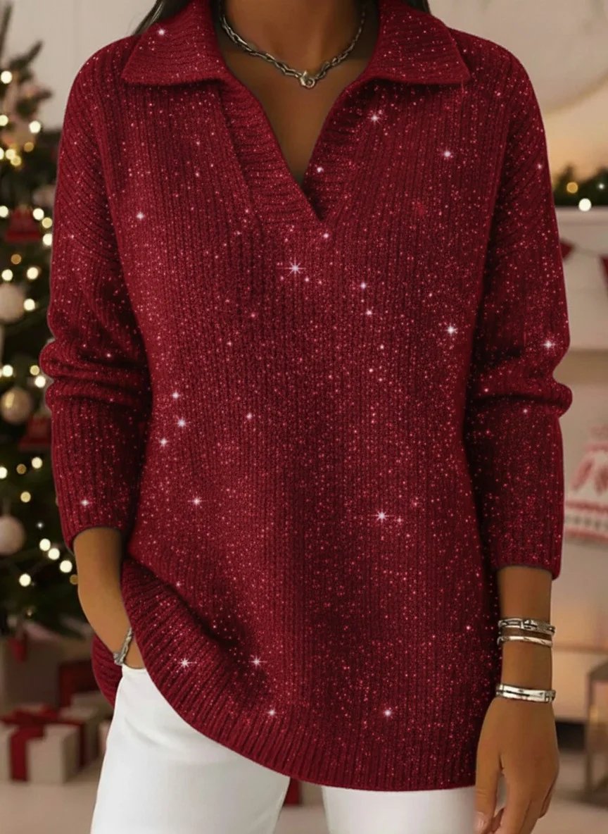 Soft relaxed ribbed jumper for women | Léonie -1