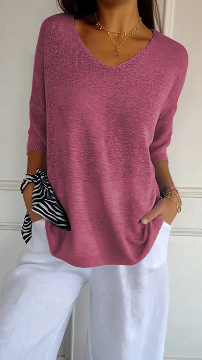 Soft versatile relaxed top for women | Jill -3
