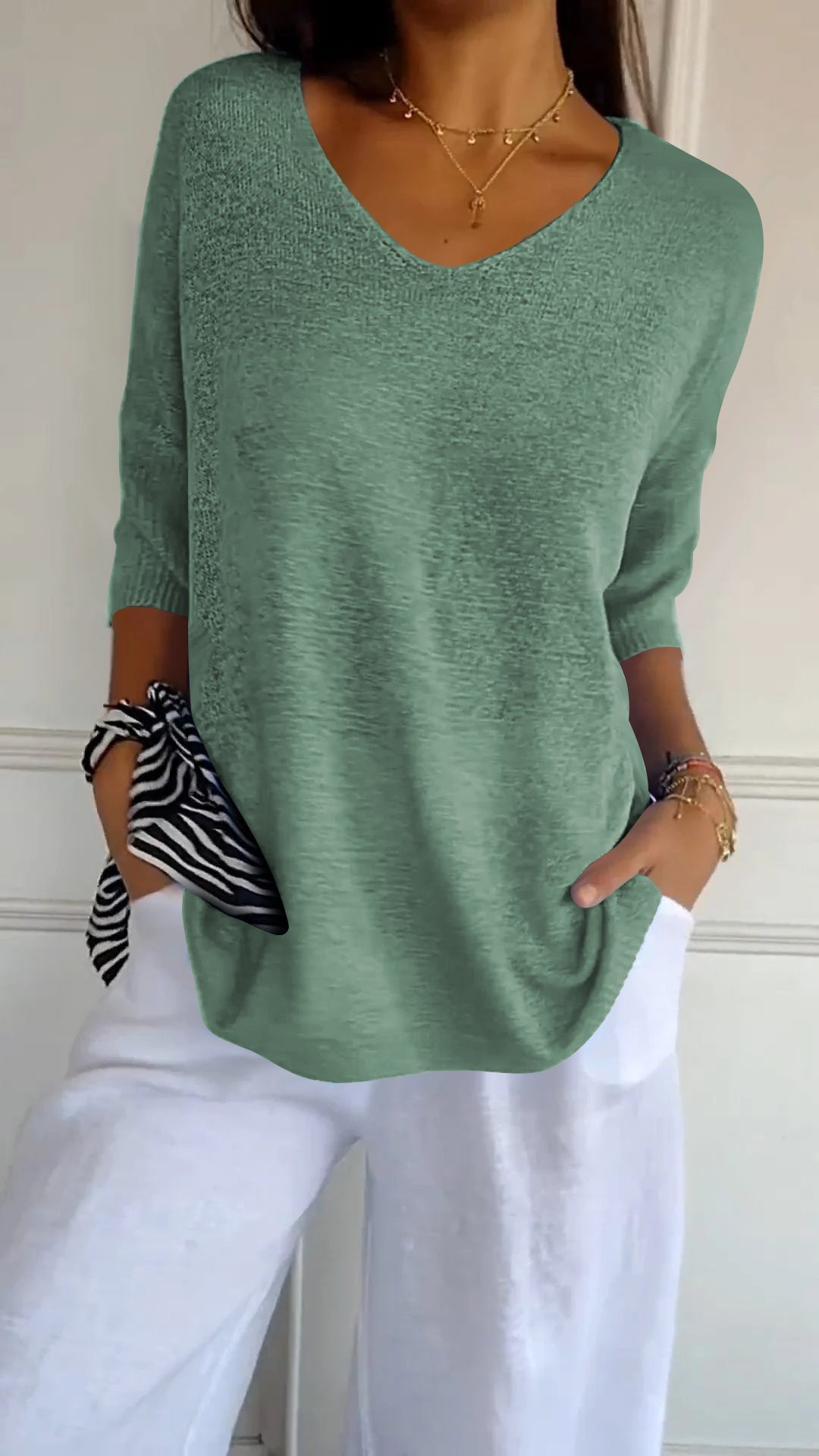 Refined everyday relaxed top for women | LAUREN -10