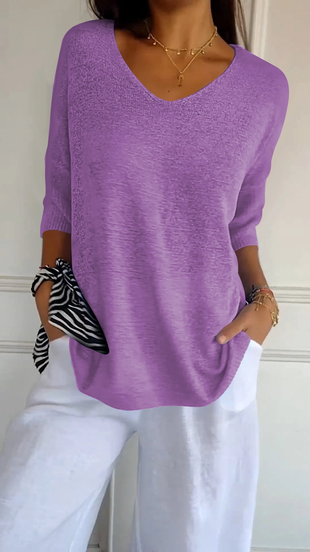 Soft versatile relaxed top for women | Jill -11