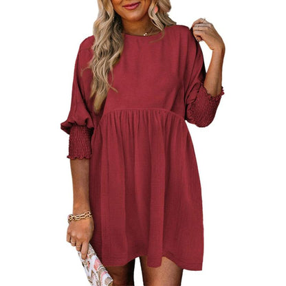 Classic elegant relaxed mini dress for women | MIRASOL -5