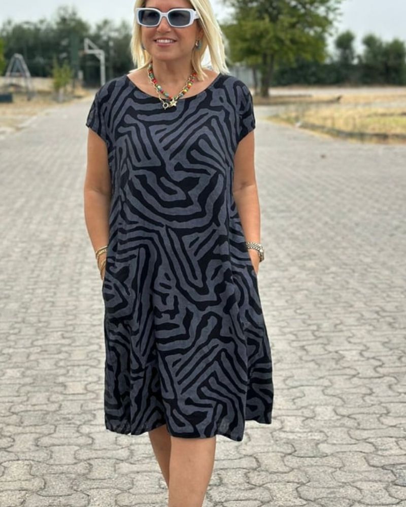 Elegant everyday relaxed dress for women | Nelia -5