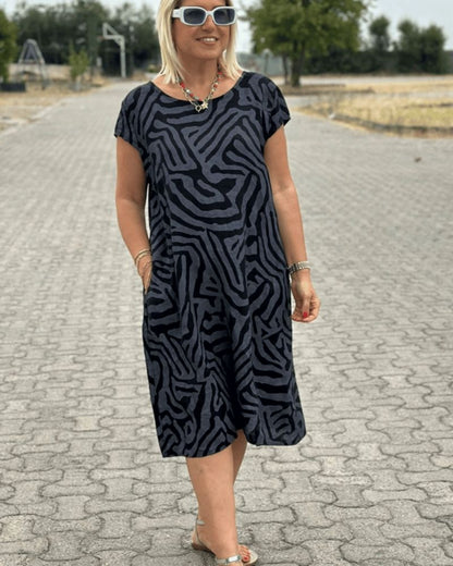 Elegant everyday relaxed dress for women | Nelia -6