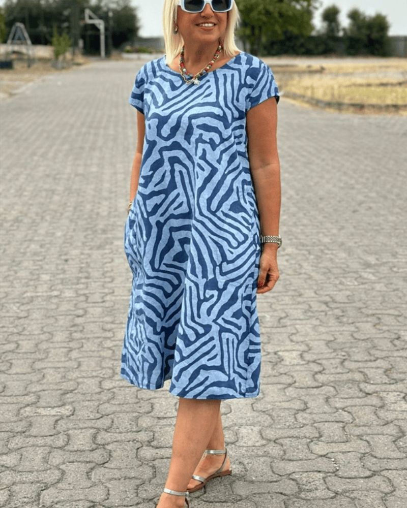 Elegant everyday relaxed dress for women | Nelia -7
