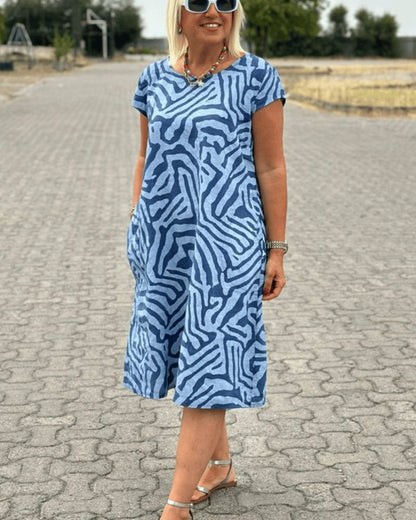 Elegant everyday relaxed dress for women | Nelia -7