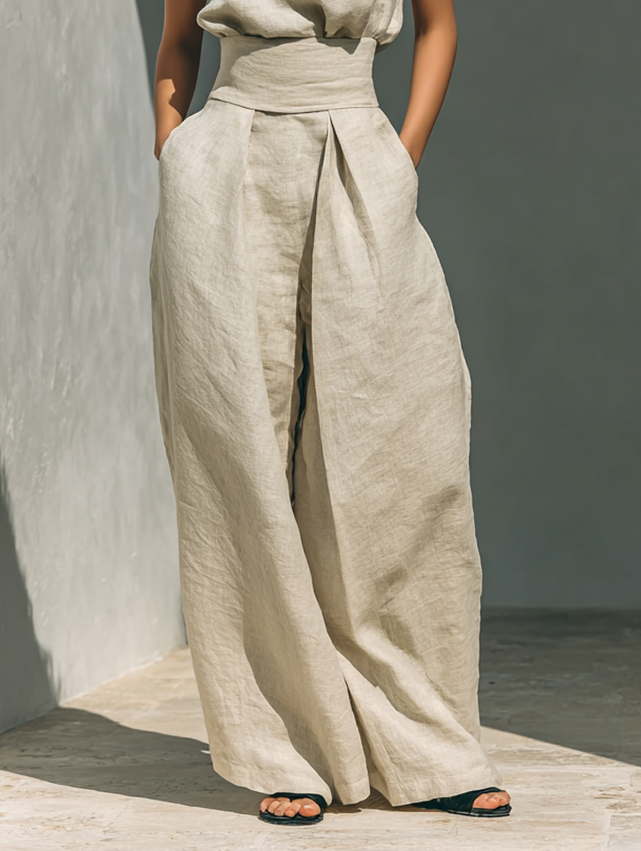 Smart tailored relaxed trousers for women -7
