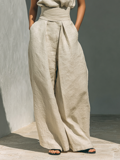 Smart tailored relaxed trousers for women -7