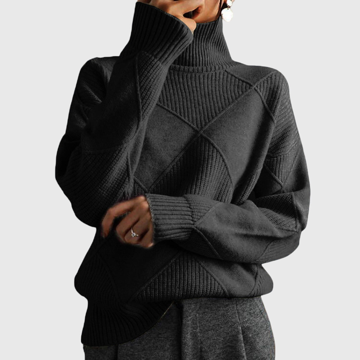 Soft cosy relaxed jumper for women | Lunelle -7
