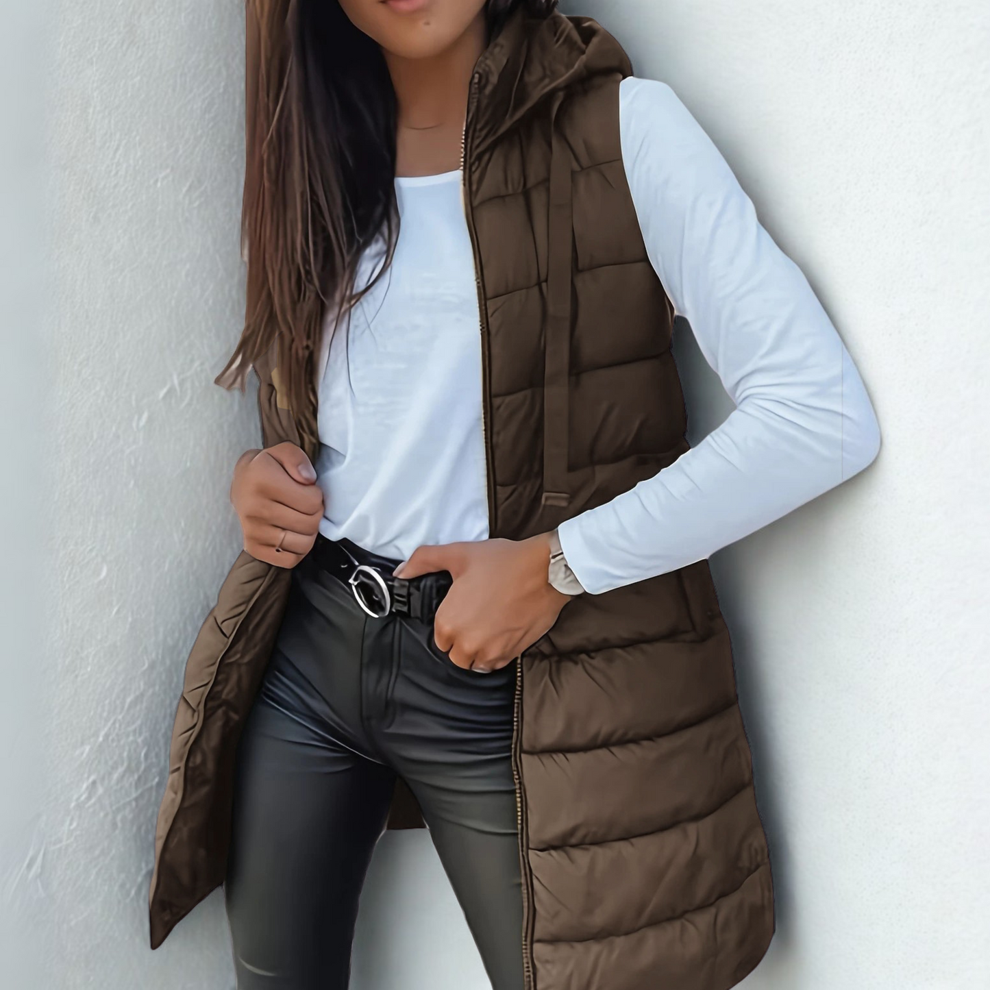 Warm lightweight quilted puffer jacket for women | Zyric -4