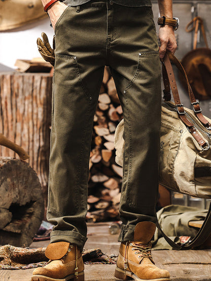 Classic utility relaxed cargo trousers for men | Ridge -2