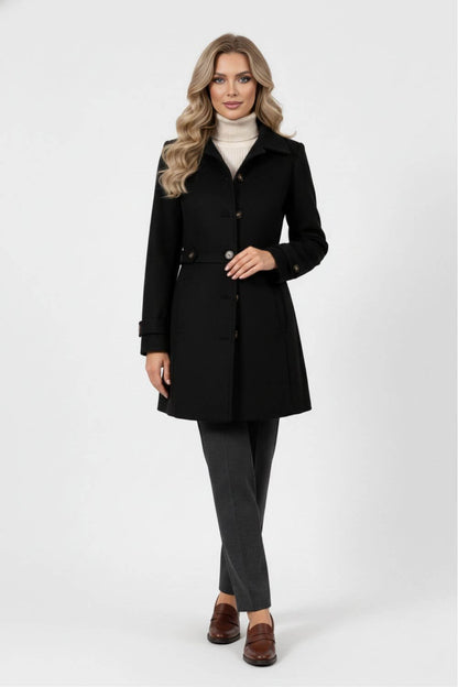 Classic elegant insulated coat for women | Caurelle -3