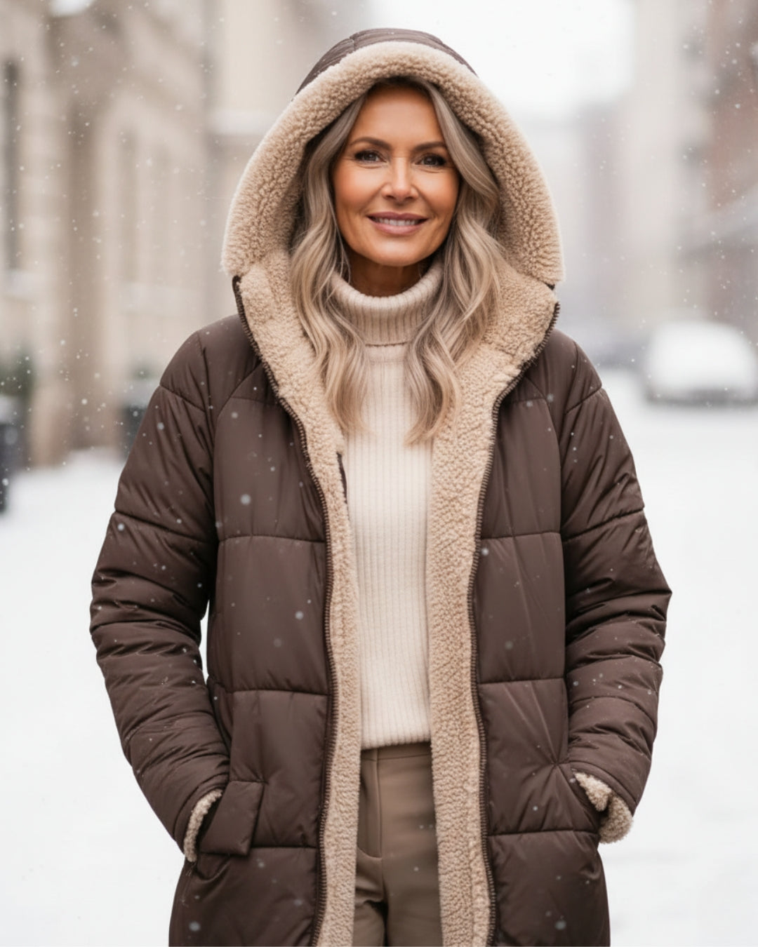 Elegant tailored insulated coat for women | Eleanor -4
