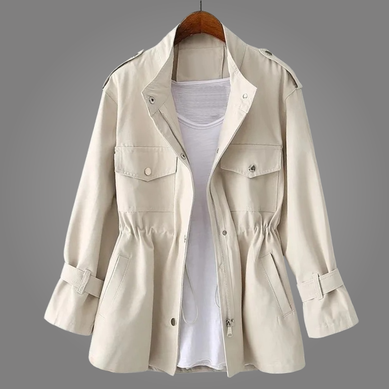 Classic refined longline overcoat for women | Amélie -5