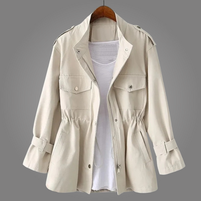 Classic refined longline overcoat for women | Amélie -5