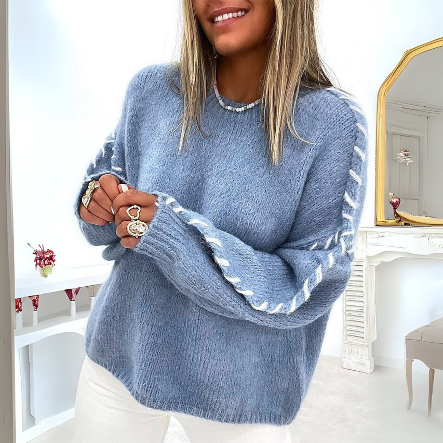 Cosy relaxed knit jumper for women | Tally -2