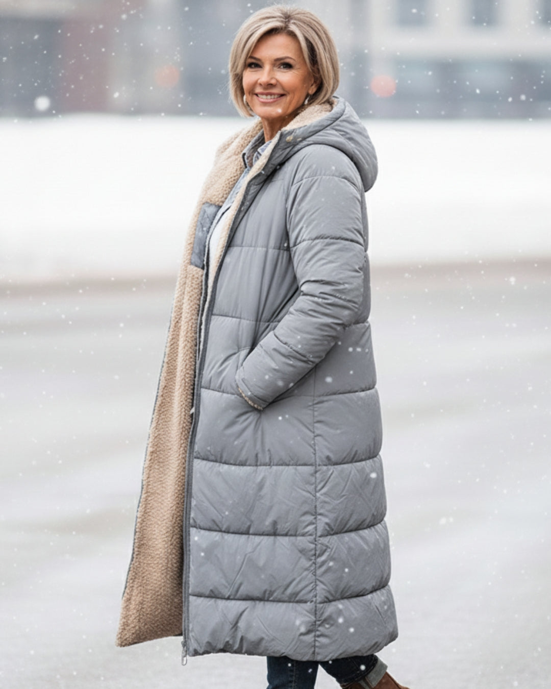 Elegant tailored insulated coat for women | Eleanor -15