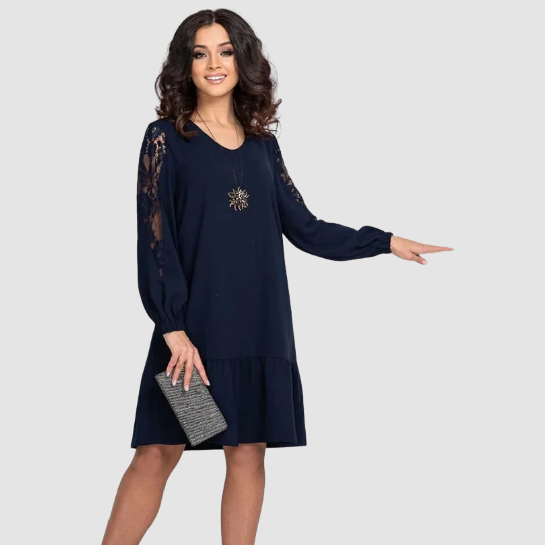 Elegant everyday relaxed midi dress for women | Lowri Quinn -1