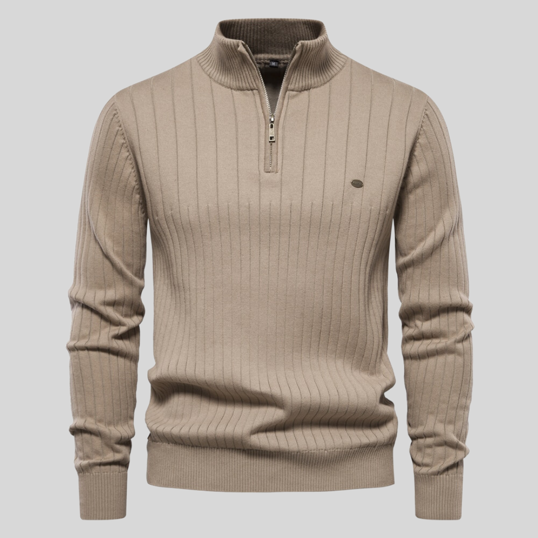Cosy knit ribbed jumper for men | Zyric -1