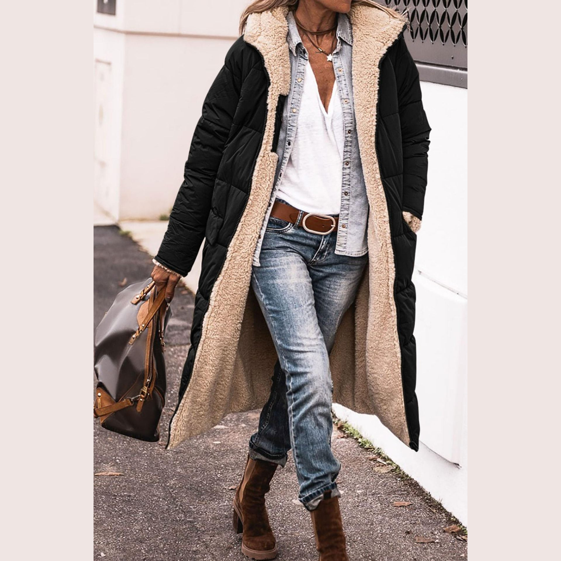Classic elegant insulated coat for women | Amelia -3