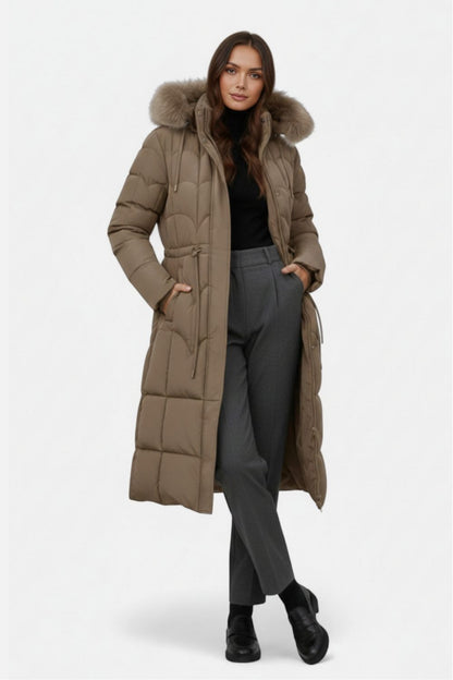 Warm lightweight quilted puffer jacket for women | Caurelle -6