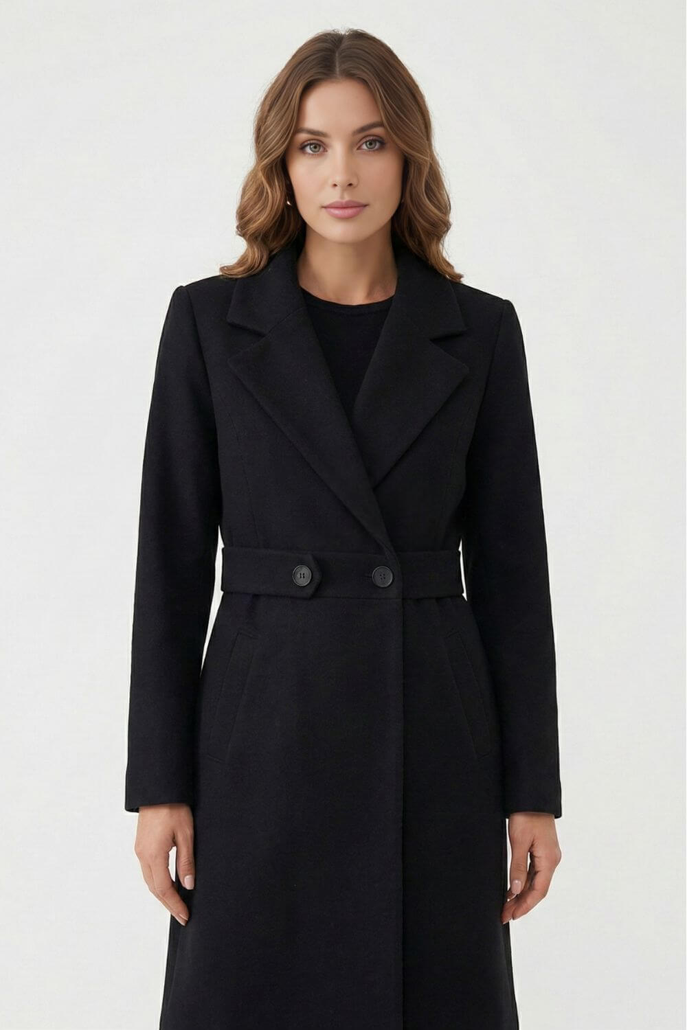 Elegant warm tailored coat for women | Caurelle -1