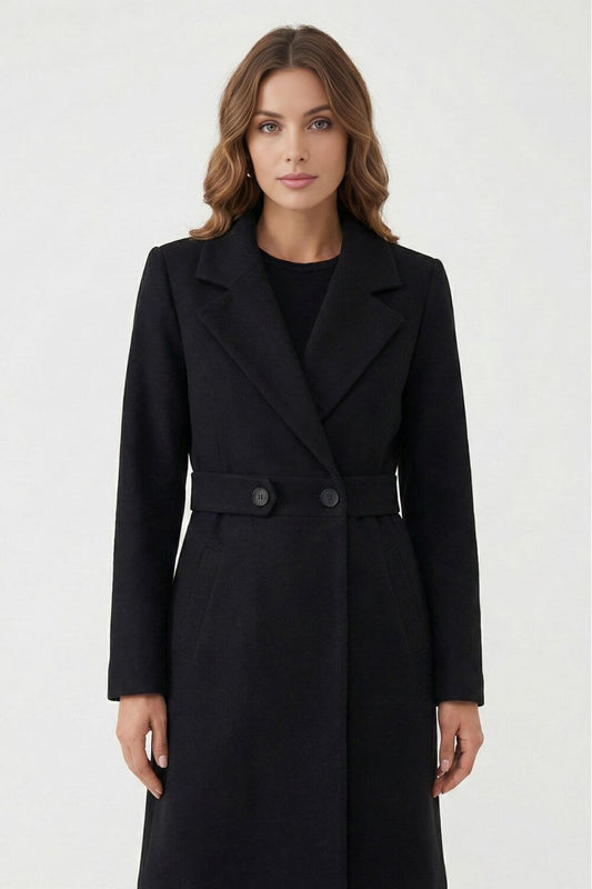 Elegant warm tailored coat for women | Caurelle -1