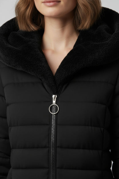 Warm lightweight quilted puffer jacket for women | Caurelle -2