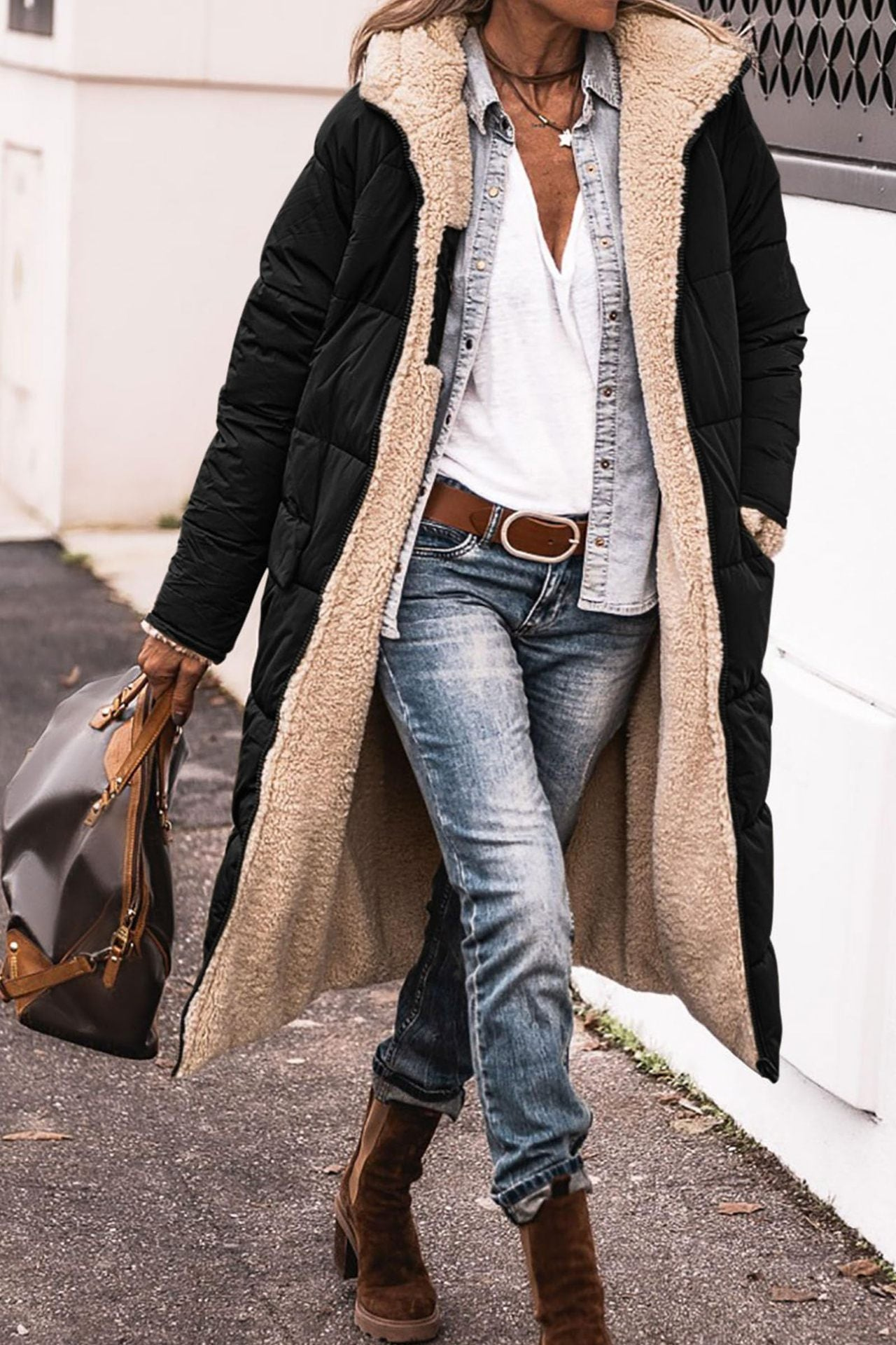 Elegant tailored insulated coat for women | Sasha -3