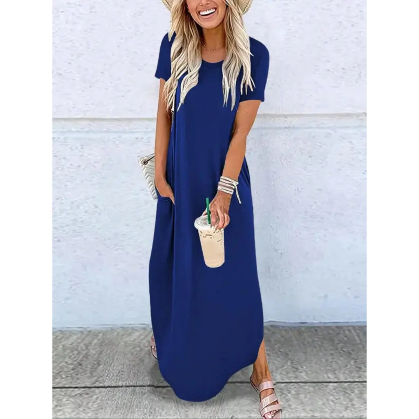 Elegant everyday relaxed maxi dress for women | Relna -2