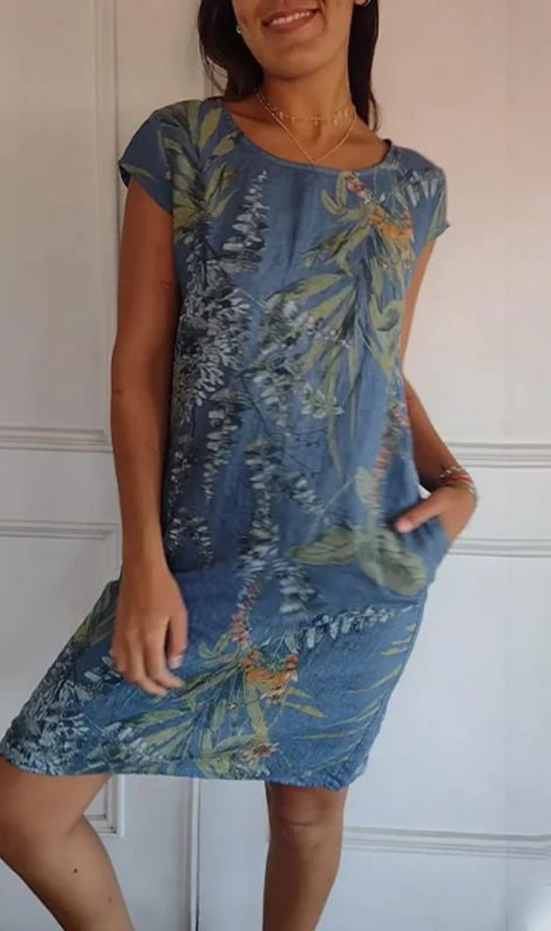 Flowy everyday relaxed dress for women | Soraya -2