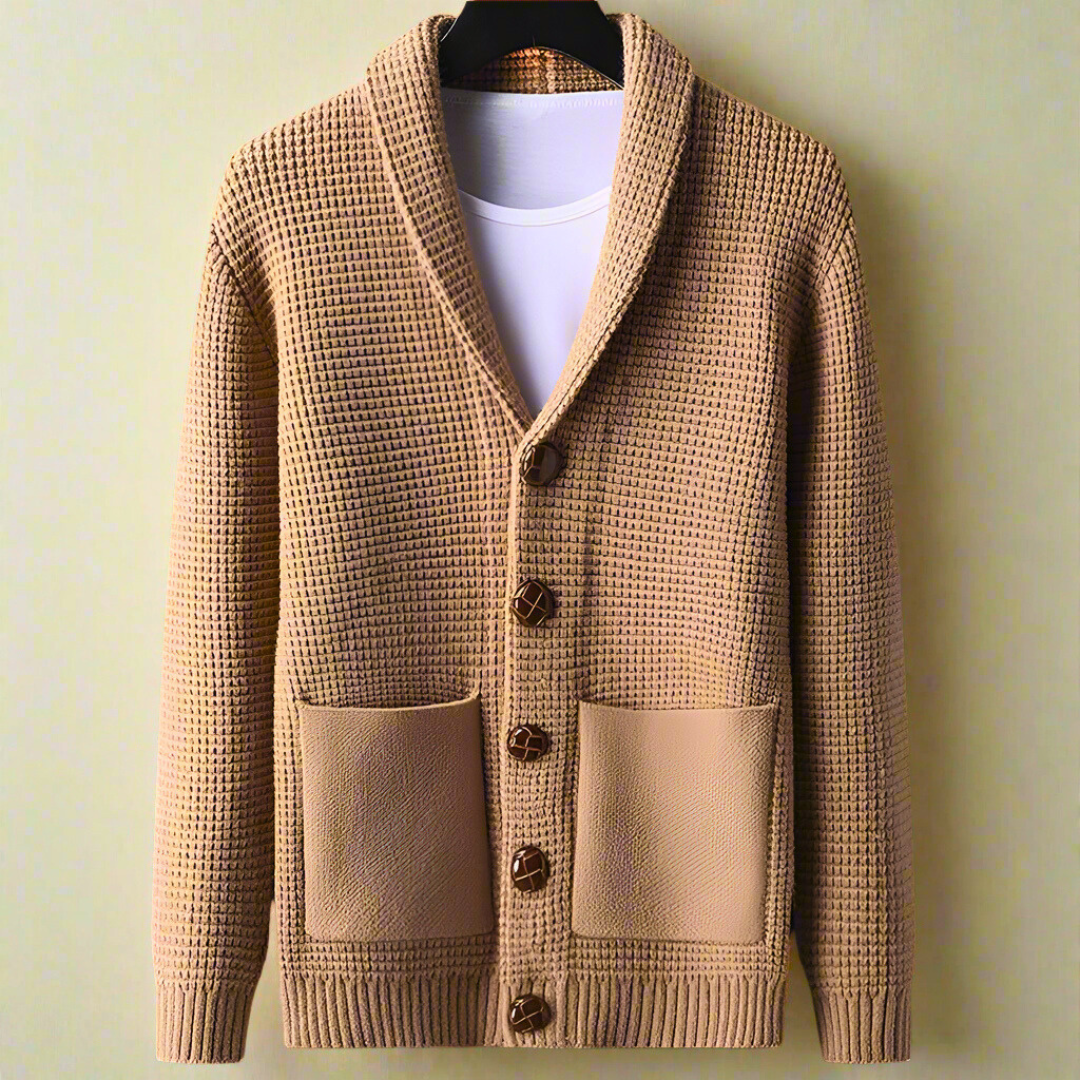 Classic longline knit cardigan for men | Alexander Matthew -10